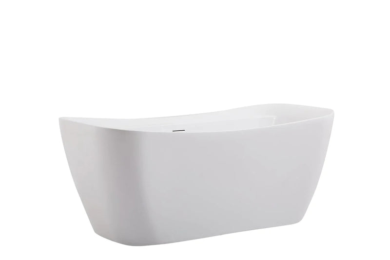 media image for harrieta 59 soaking bathtub by elegant furniture bt10459gw 2 251
