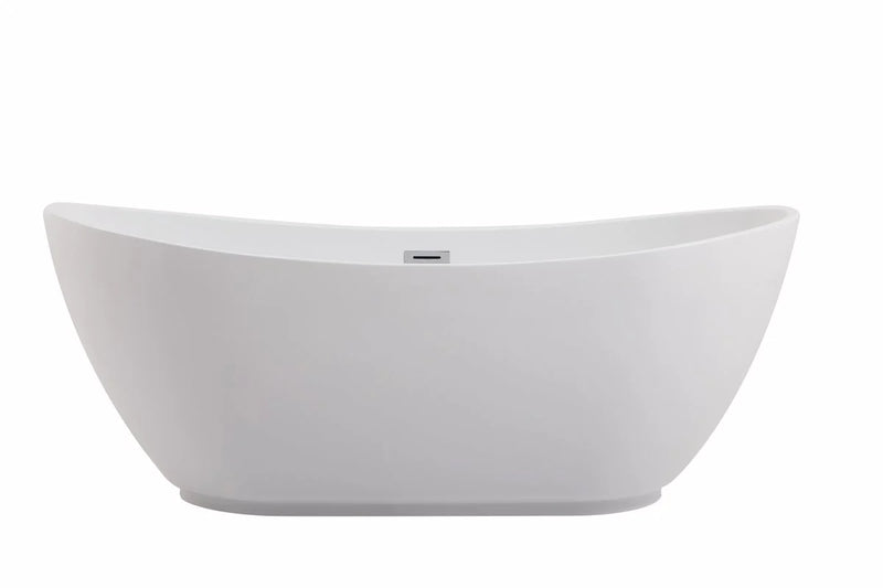 media image for ines 67 soaking bathtub by elegant furniture bt10367gw 1 263