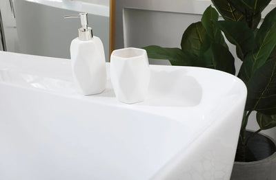 product image for harrieta 67 soaking bathtub by elegant furniture bt10467gw 15 19