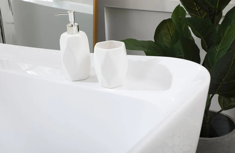 media image for harrieta 67 soaking bathtub by elegant furniture bt10467gw 15 248