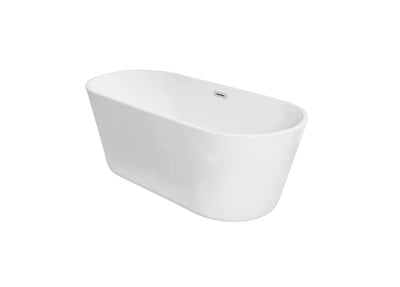 product image for odette 65 soaking roll top bathtub by elegant furniture bt10665gw 3 81
