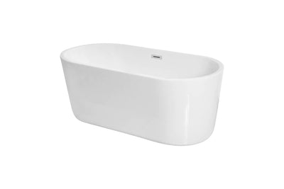 product image for odette 59 soaking roll top bathtub by elegant furniture bt10659gw 3 54