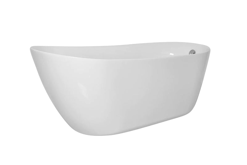 media image for chantal 67 soaking single slipper bathtub by elegant furniture bt10867gw 2 281