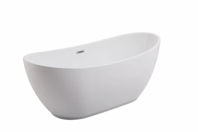 product image for ines 67 soaking bathtub by elegant furniture bt10367gw 3 87
