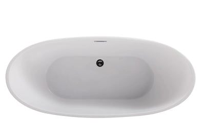 product image for ines 62 soaking bathtub by elegant furniture bt10362gw 4 86
