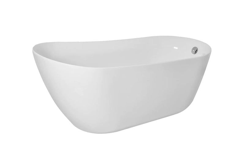 media image for chantal 67 soaking single slipper bathtub by elegant furniture bt10867gw 3 245