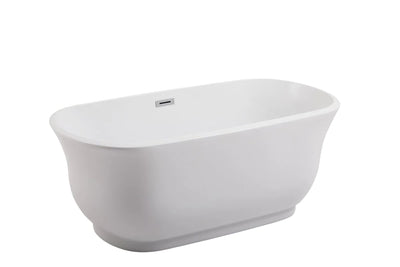 product image for coralie 59 soaking bathtub by elegant furniture bt10259gw 3 4