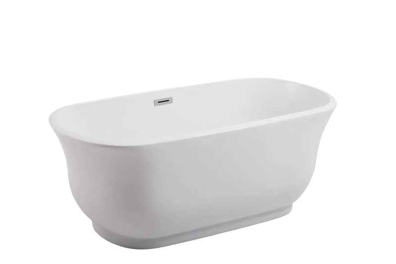 media image for coralie 59 soaking bathtub by elegant furniture bt10259gw 3 273