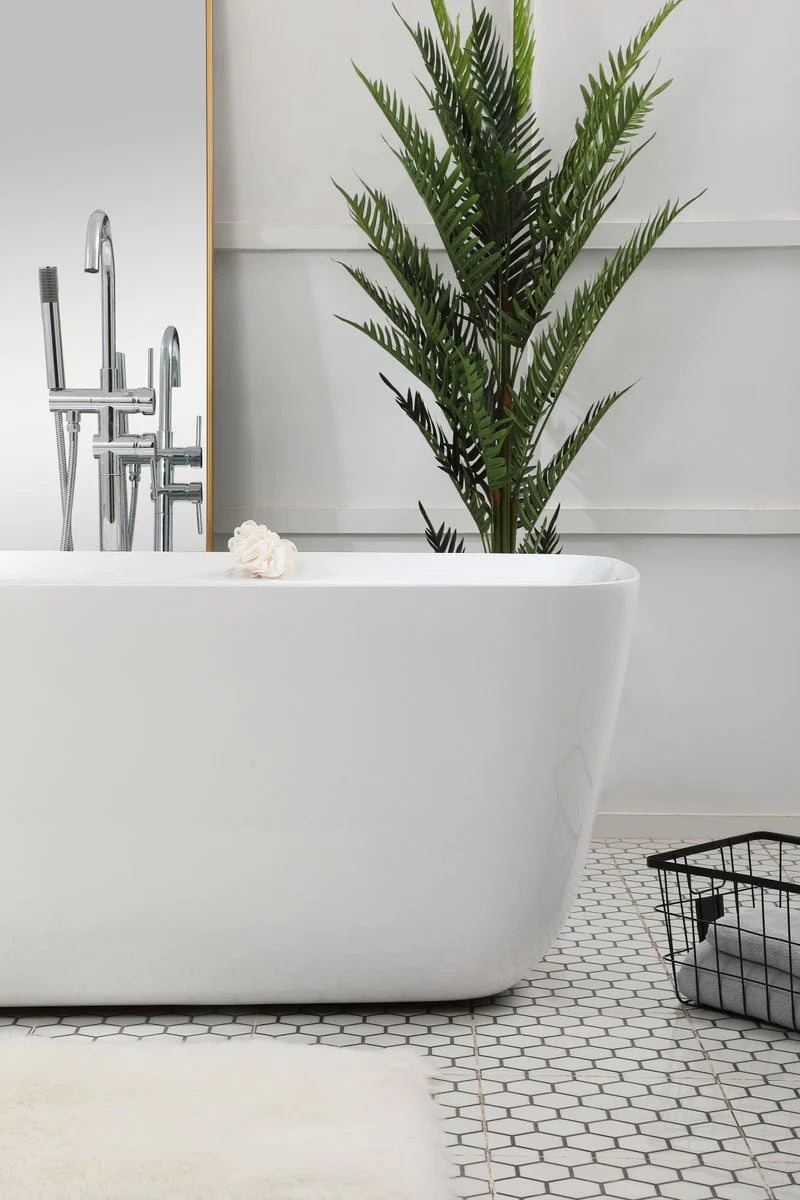 media image for calum 67 soaking bathtub by elegant furniture bt10567gw 13 223