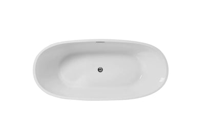 product image for allegra 67 soaking roll top bathtub by elegant furniture bt10767gw 4 15