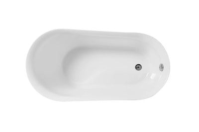 product image for chantal 54 soaking single slipper bathtub by elegant furniture bt10854gw 4 6