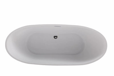 product image for ines 67 soaking bathtub by elegant furniture bt10367gw 4 30