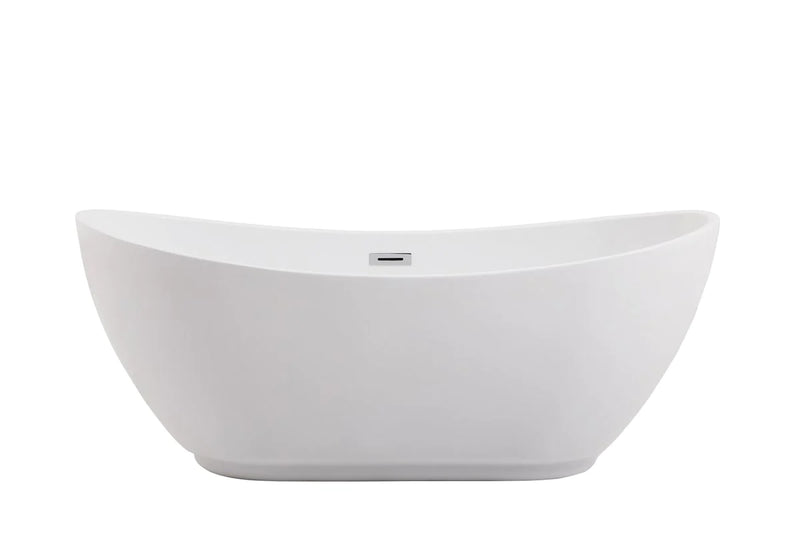 media image for ines 62 soaking bathtub by elegant furniture bt10362gw 1 274