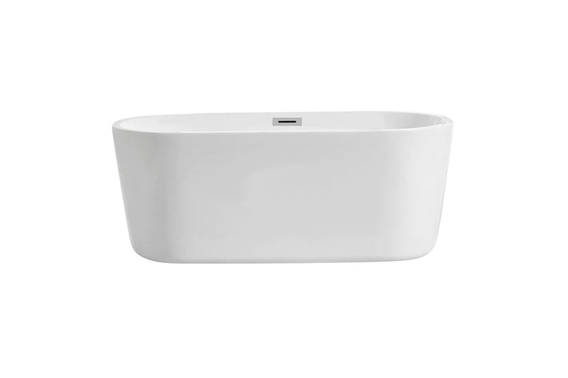 media image for odette 59 soaking roll top bathtub by elegant furniture bt10659gw 1 240