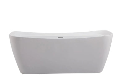 product image of harrieta 67 soaking bathtub by elegant furniture bt10467gw 1 57
