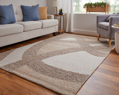 product image for Middleton Abstract Tan/Brown/Ivory Rug 7 54