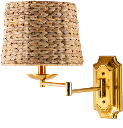 product image for Dustin DUS-001 Wall Sconce in Natural Shade & Gold Fixture by Surya 67