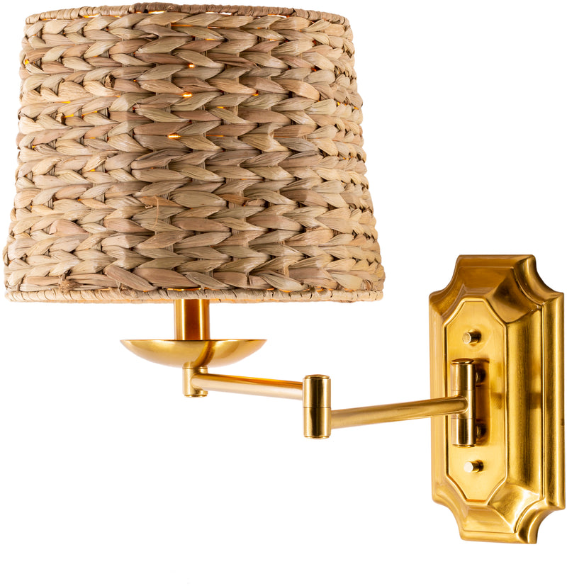 media image for Dustin DUS-001 Wall Sconce in Natural Shade & Gold Fixture by Surya 23