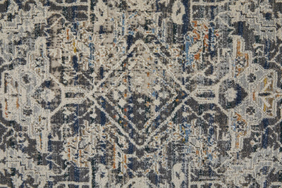 product image for Frencess Distressed Navy Blue / Beige Rug 2 2
