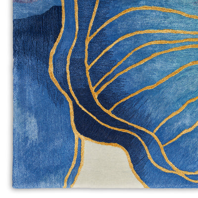 product image for prismatic hand tufted blue gold rug by nourison nsn 099446135261 4 16