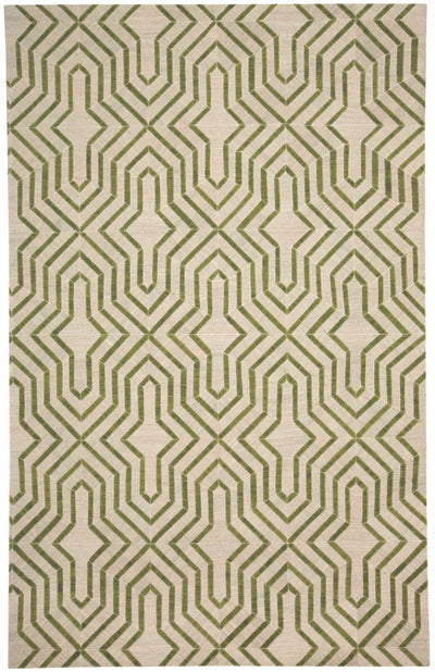 product image of Bromham Flatweave Green and Ivory Rug by BD Fine Flatshot Image 1 555