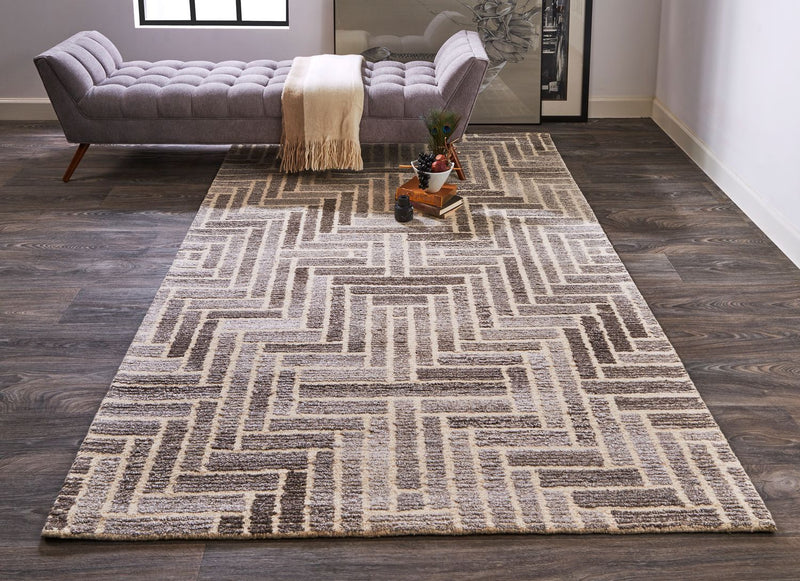 media image for Palatez Hand Tufted Gray and Ivory Rug by BD Fine Roomscene Image 1 251
