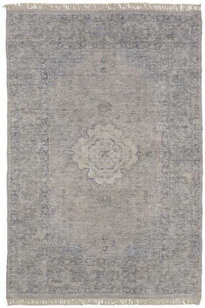 product image of Ramey Hand Woven Gray and Blue Rug by BD Fine Flatshot Image 1 576
