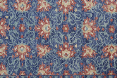 product image for Bennet Hand Knotted Blue and Orange Rug by BD Fine Texture Image 1 46