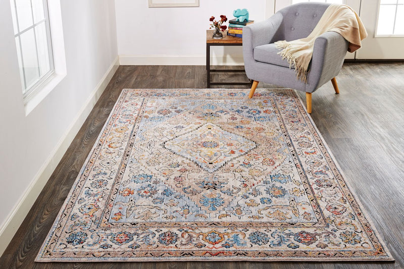 media image for Matana Gray and Blue Rug by BD Fine Roomscene Image 1 20
