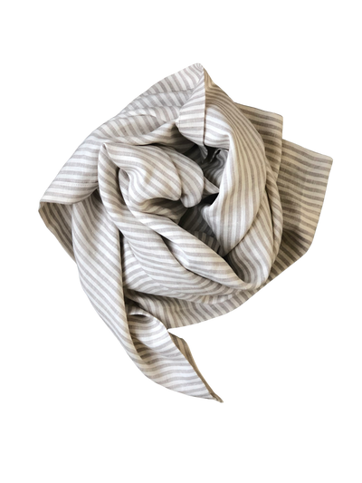product image for linen swaddle blanket in earth stripe 1 3