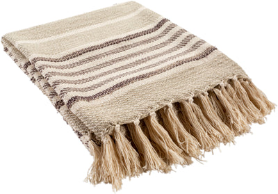 product image for Beau EAU-1000 Knitted Throw in Khaki & Medium Gray by Surya 65