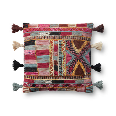 product image for Handcrafted Pink / Multi Pillow Flatshot Image 1 69