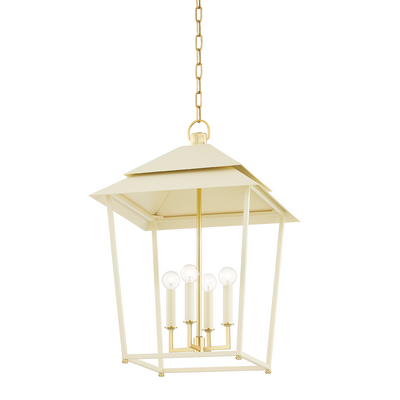 product image for natick 4 light lantern by hudson valley lighting 5119 agb sbk 4 75