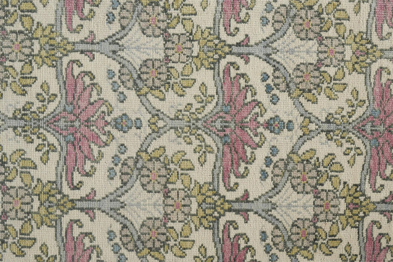 media image for Bennet Hand Knotted Gray and Pink Rug by BD Fine Texture Image 1 271