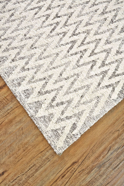 product image for Ainsley Hand Knotted Gray and Ivory Rug by BD Fine Corner Image 1 74