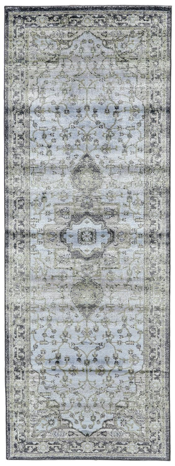 media image for Alessandria Gray and Blue Rug by BD Fine Flatshot Image 1 230