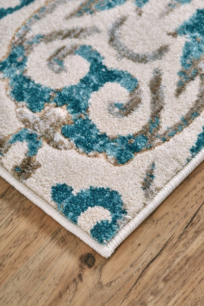 product image for Arsene Teal and Ivory Rug by BD Fine Corner Image 1 10