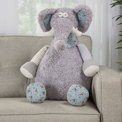 product image for Plush Lines Handcrafted Elephant Kids Grey Plush Animal 33