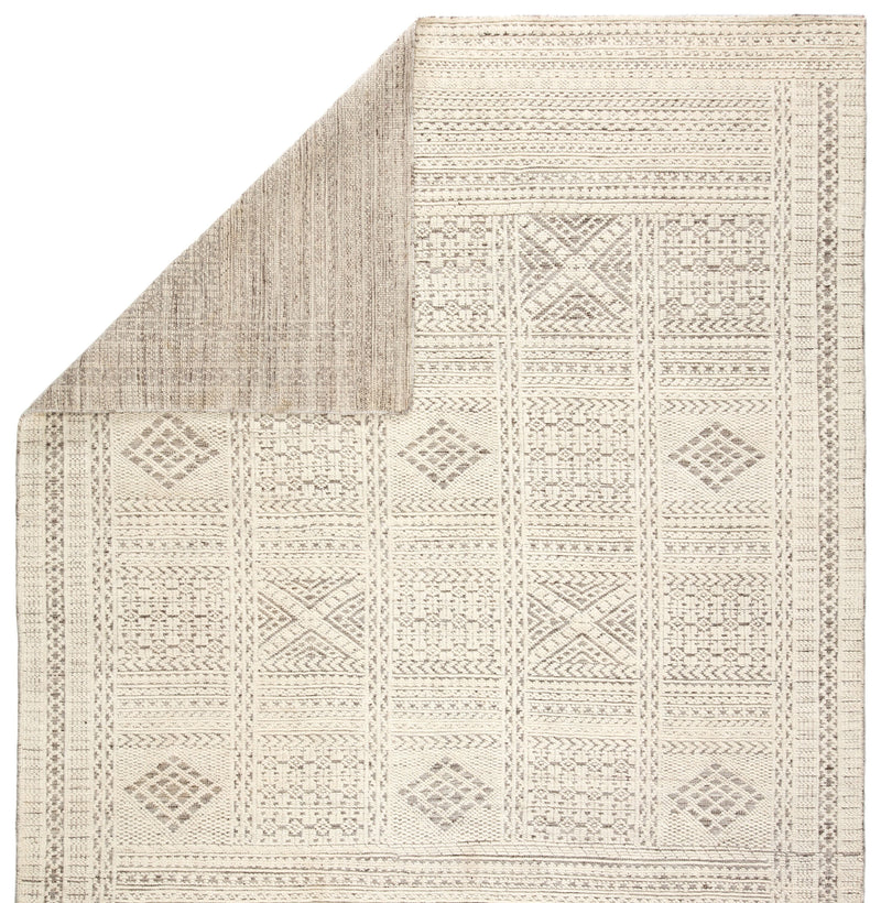 media image for rei07 jadene hand knotted geometric white light gray area rug design by jaipur 2 296