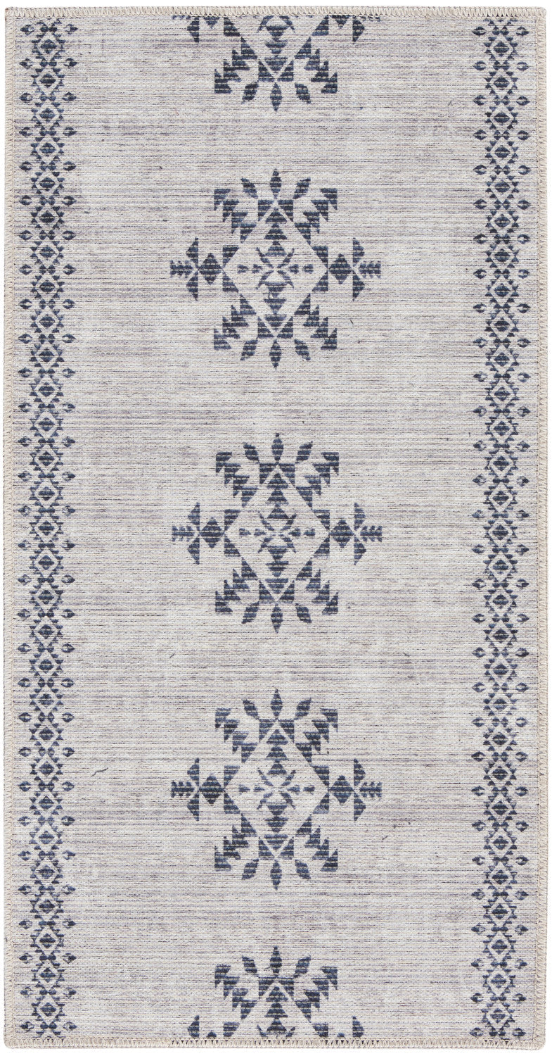 media image for Nicole Curtis Machine Washable Series Ivory Charcoal Scandinavian Rug By Nicole Curtis Nsn 099446163332 1 265