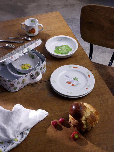 product image for friends of the vegetable garden suitcase plate bowl set with bib 4 64