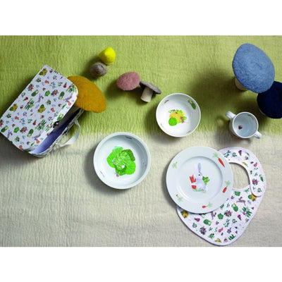 product image for friends of the vegetable garden suitcase plate bowl set with bib 5 17