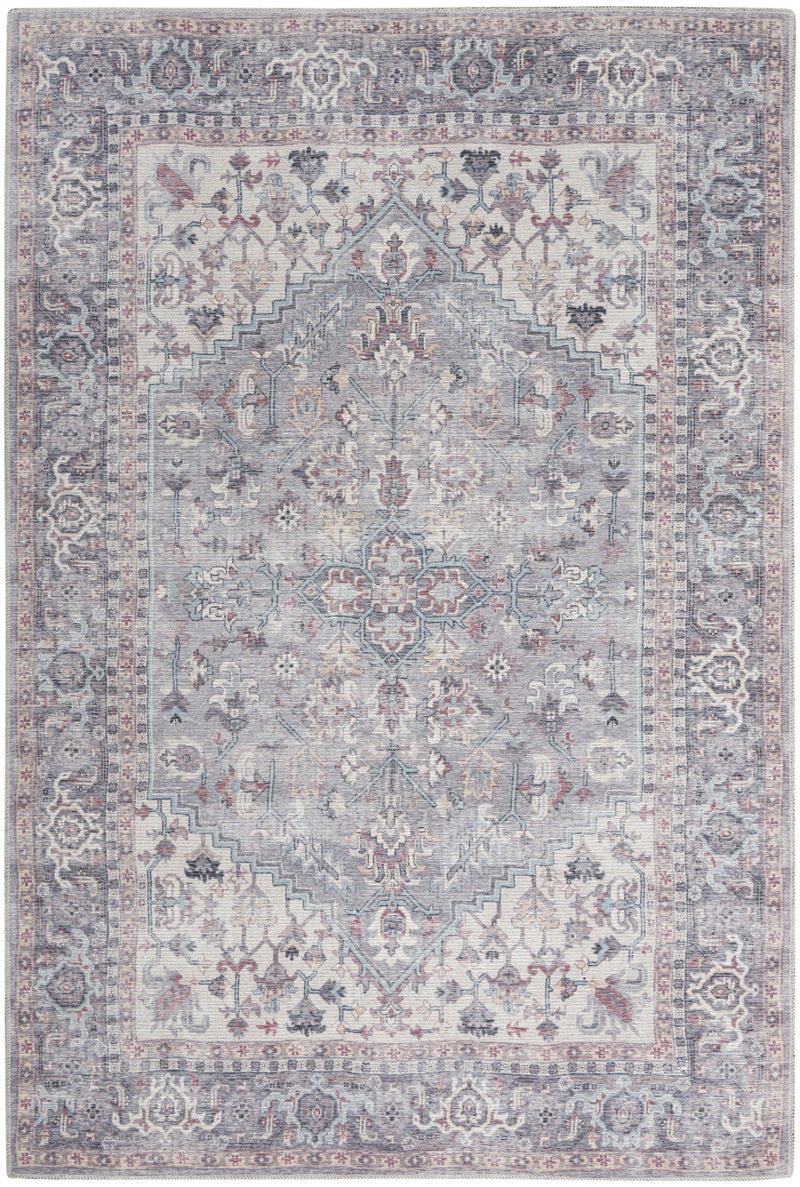 media image for Nicole Curtis Machine Washable Series Grey Vintage Rug By Nicole Curtis Nsn 099446164674 1 20