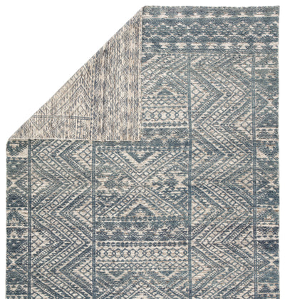 product image for rei08 prentice hand knotted geometric blue ivory area rug design by jaipur 4 94