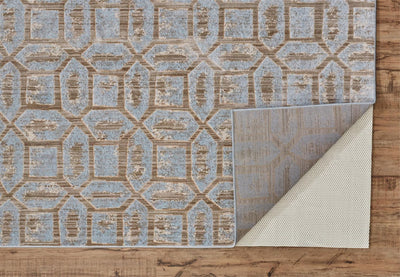 product image for Carini Blue and Taupe Rug by BD Fine Fold Image 1 90