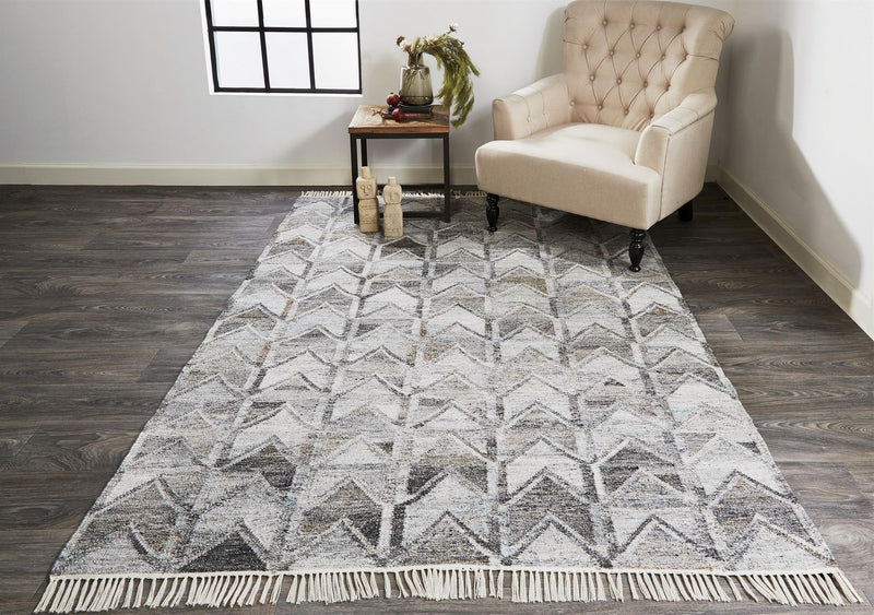 media image for Elstow Hand Woven Light and Dark Gray Rug by BD Fine Roomscene Image 1 298