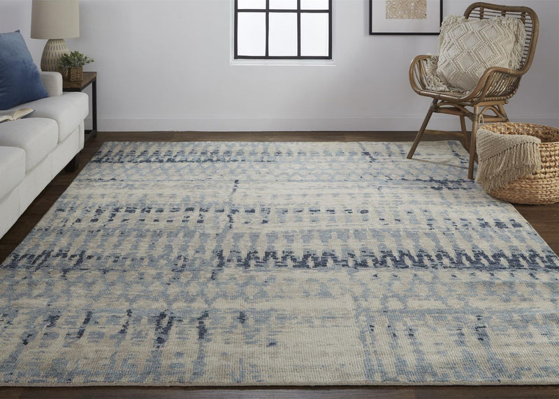 media image for Scottsdale Hand Knotted Tan and Blue Rug by BD Fine Roomscene Image 1 270