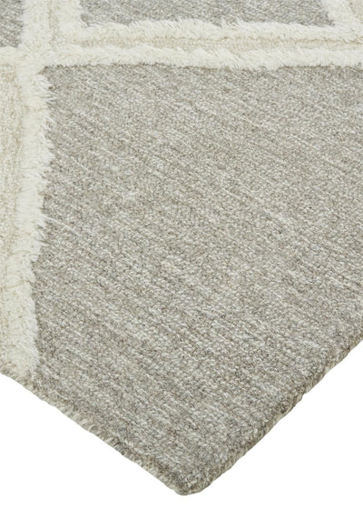product image for Elika Hand Tufted Taupe and Ivory Rug by BD Fine Corner Image 1 86