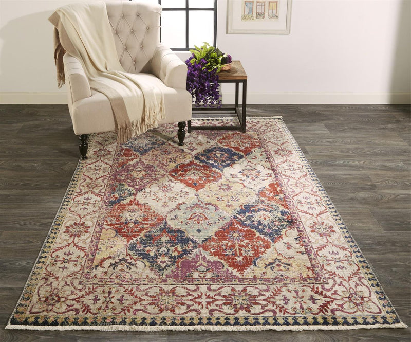 media image for Tessina Purple and Rust Rug by BD Fine Roomscene Image 1 293