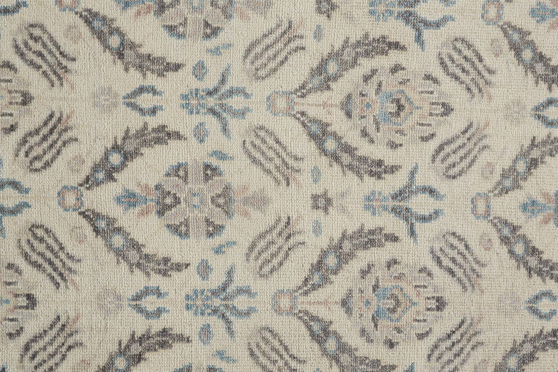 media image for Bennet Hand Knotted Beige and Blue Rug by BD Fine Texture Image 1 272